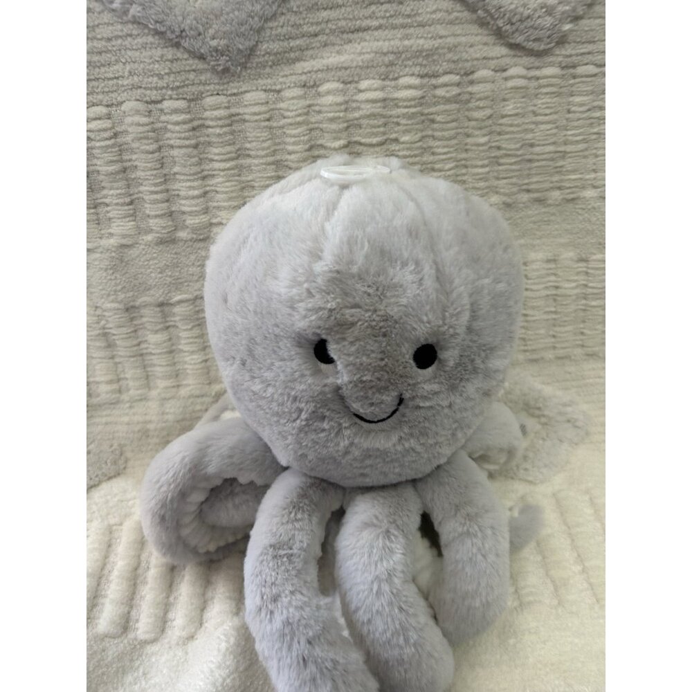 Lambs & Ivy Ocean Blue Plush Gray Octopus Stuffed Animal Toy EUC